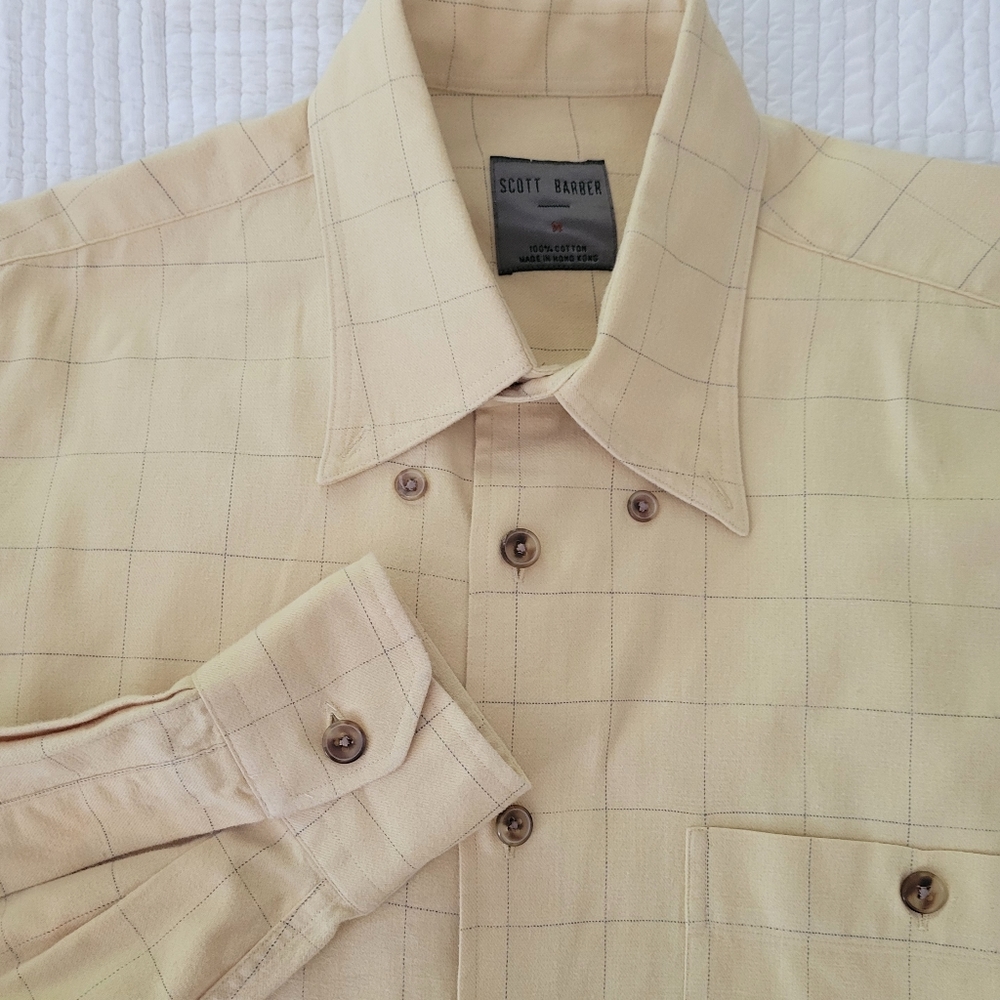 Scott Barber Yellow Dress Shirt M